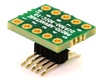 DIP-10 (0.3" width, 0.1" pitch) to SOIC-10 Wide (1.27mm pitch, 300 mil body) Adapter DIP-10 (0.3" width, 0.1" pitch) to SOIC-10 Wide (1.27mm pitch, 300 mil body) Adapter