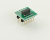 Dual Row 1.27mm Pitch 14-Pin Female Header to DIP-14 Adapter