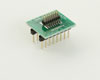 Dual Row 1.27mm Pitch 16-Pin Male Header to DIP-16 Adapter