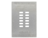 Dual Row 2.54mm Pitch 12-Pin Connector Stencil