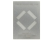 TQFP-56 (0.65 mm pitch, 10 x 10 mm body) Stainless Steel Stencil